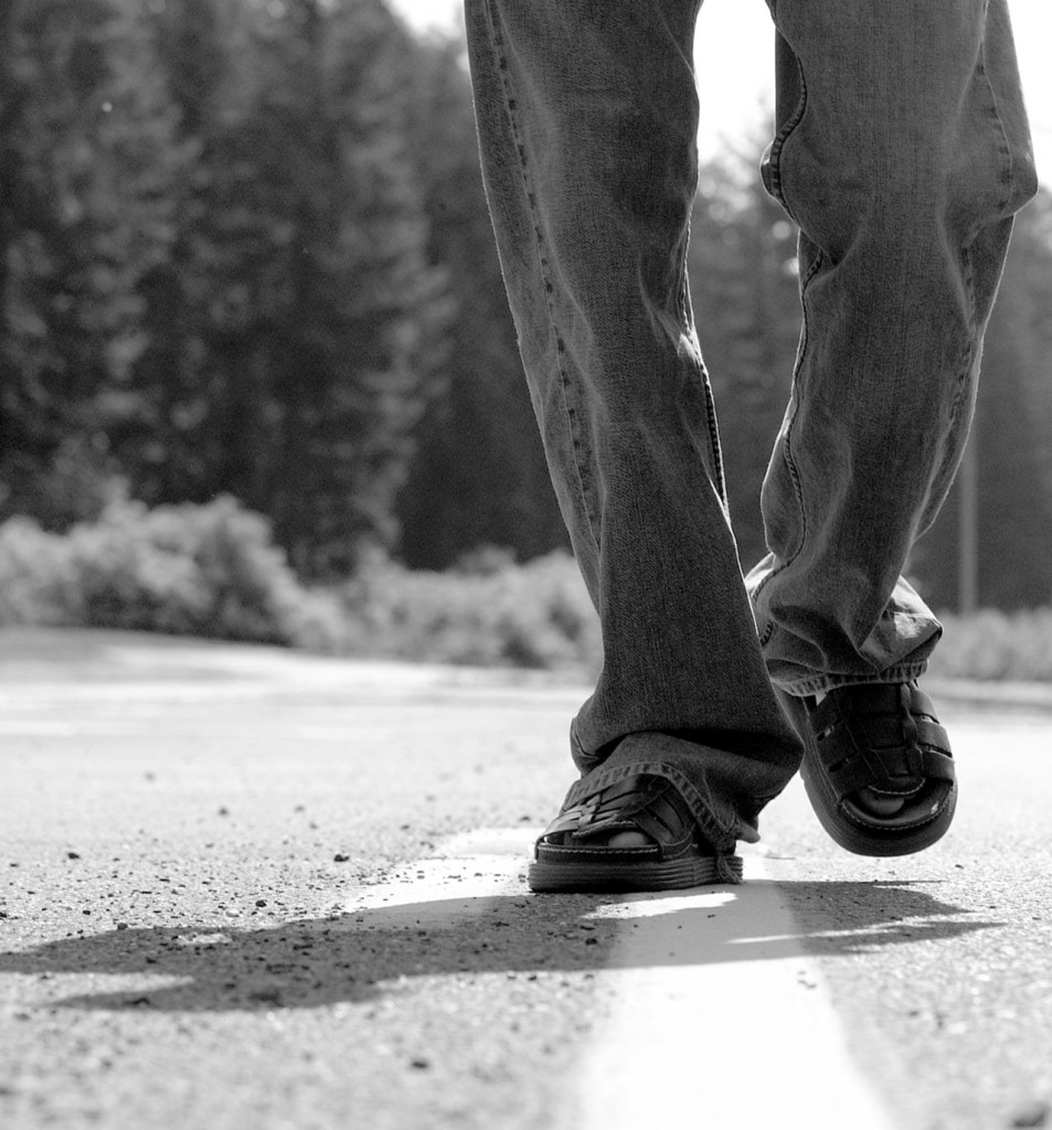 I would make my big sister eat her words by walking all the way home.